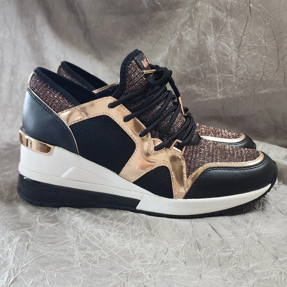 MICHAEL KORS WEDGE SNEAKERS SZ 6.5 NWT - Picture 6 of 15